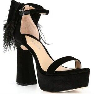 Antonio Melani Janie Velvet Platform Dress Sandals Size 7.5 M